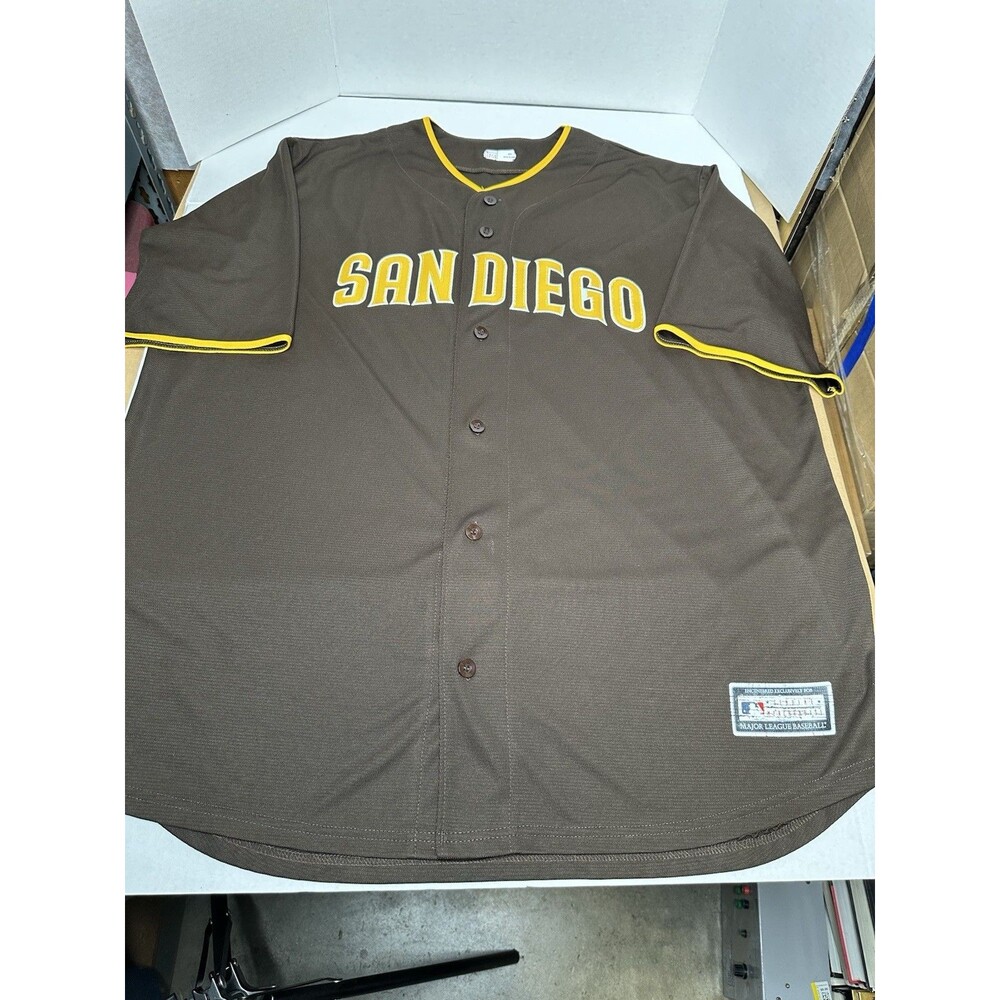 EUC Men’s Brown SAN DIEGO PADRES Jersey Size 2XT GENUINE MLB MERCHANDISE